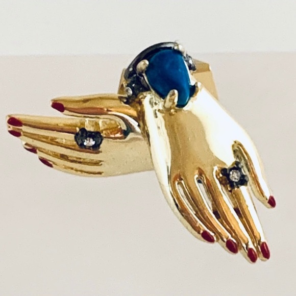 Alexis Bittar Small New Vintage Vanitas Victorian Hand Earrings - Picture 2 of 16